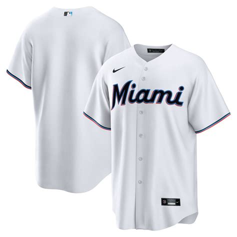 men's miami marlins nike white home blank replica jersey|marlins nike jersey.